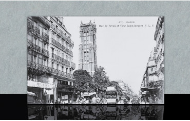 Rue de Rivoli et Tour Saint-Jacques - Paris 4