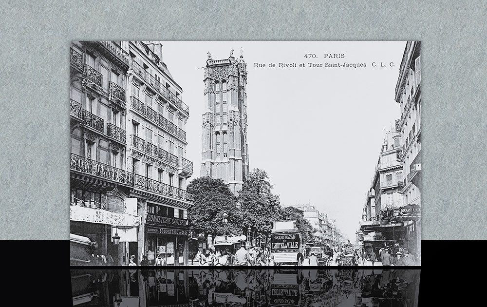 Rue de Rivoli et Tour Saint-Jacques - Paris 4