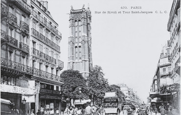 Rue de Rivoli et Tour Saint-Jacques - Paris 4